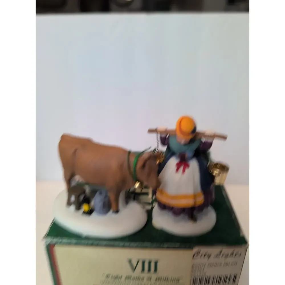 Dept 56 Eight Maids A Milking Twelve Days of Dickens‎ Village Porcelain